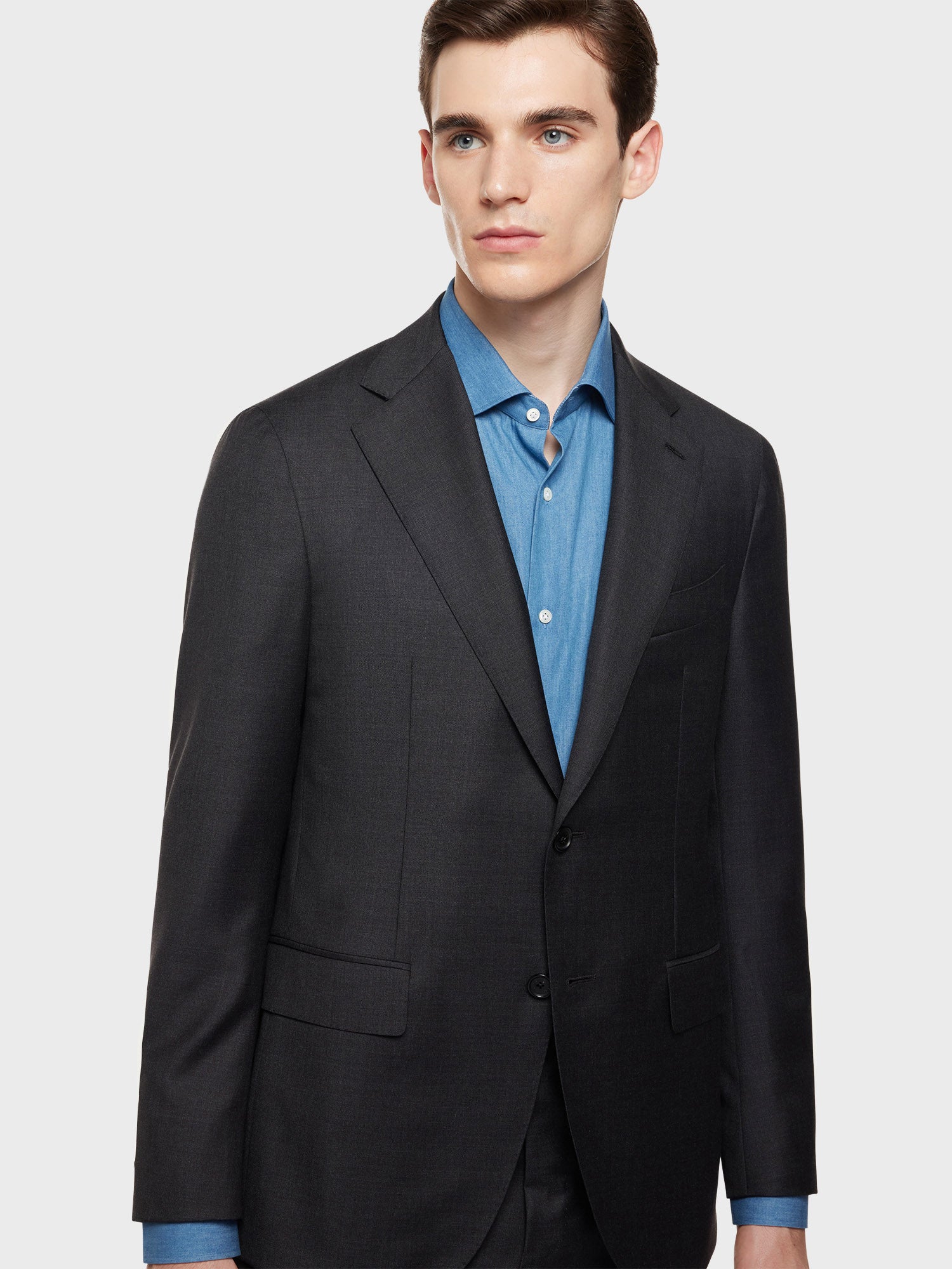 Caruso Menswear Abbigliamento Uomo Abiti Abito aida monopetto di lana 130s grigio look 5