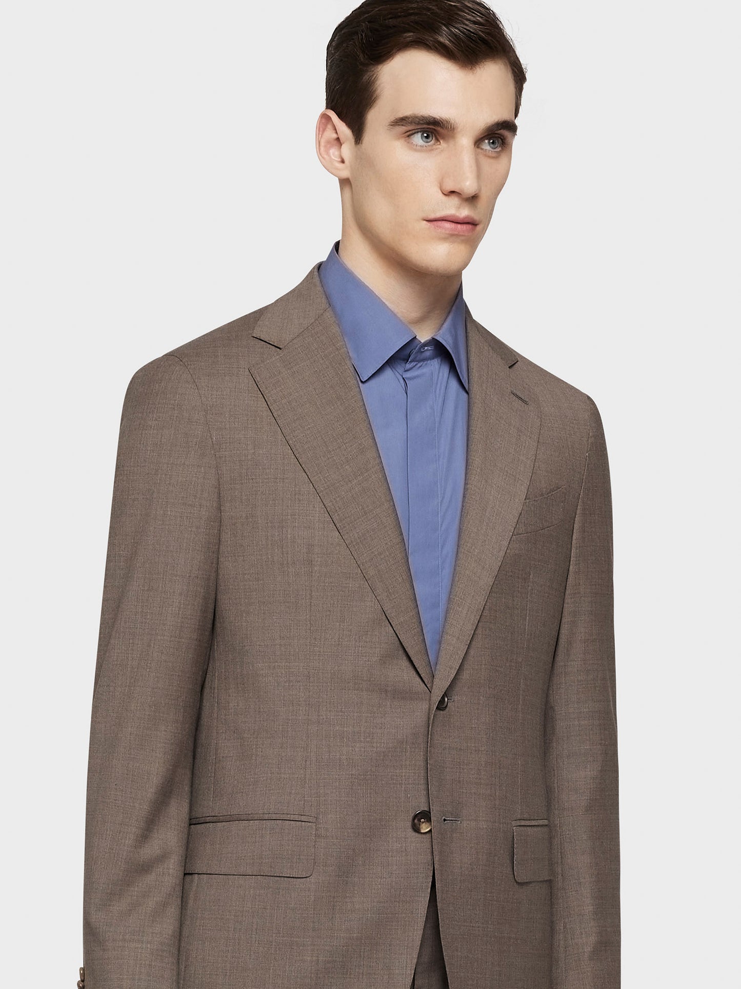 Caruso Menswear Abbigliamento Uomo Abito Aida in lana marrone indossato giacca