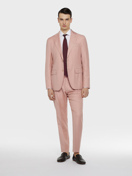 Caruso Menswear Abbigliamento Uomo Abiti Abito aida in twill di lana rosa look 2