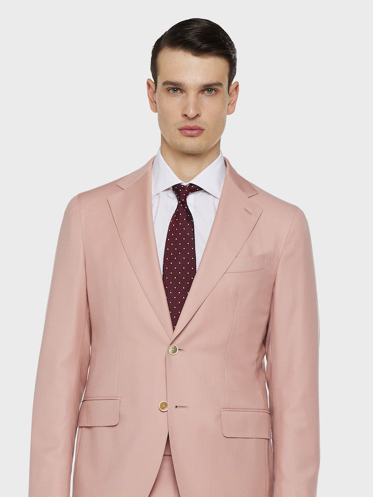 Caruso Menswear Abbigliamento Uomo Abiti Abito aida in twill di lana rosa look 5