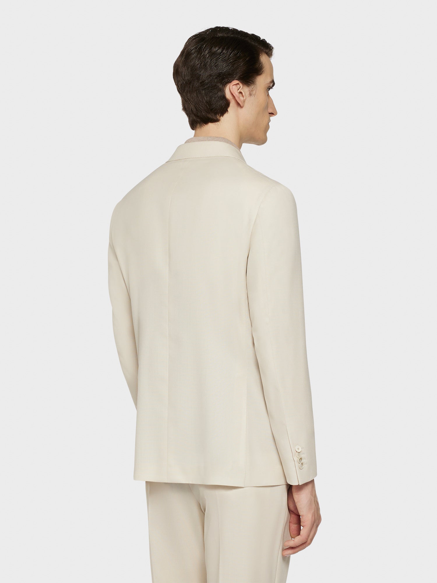 Caruso Menswear Abbigliamento Uomo Giacche Giacca aida doppiopetto in lana bianco latte look 4