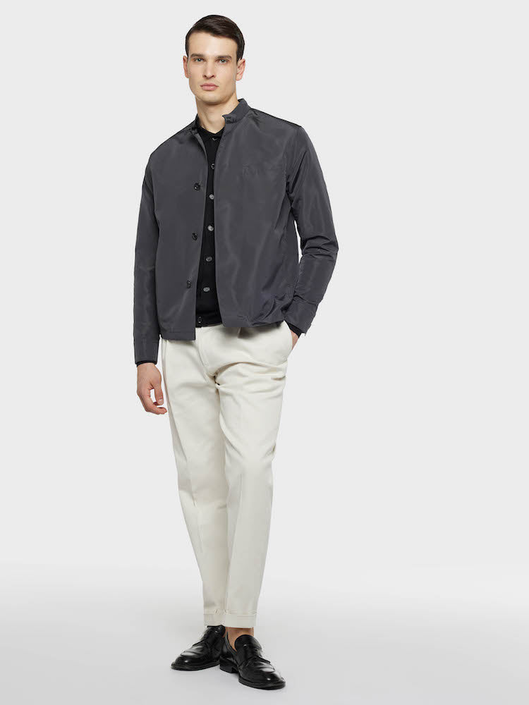 Caruso Menswear Abbigliamento Uomo Pantaloni Pantalone carrot fit in flanella di lana panna look 2