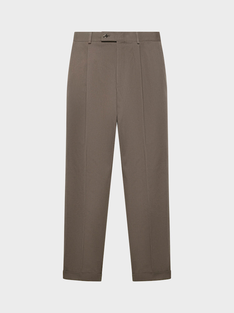 Caruso Menswear Abbigliamento Uomo Pantaloni Pantalone carrot-fit in cotone marrone look 2