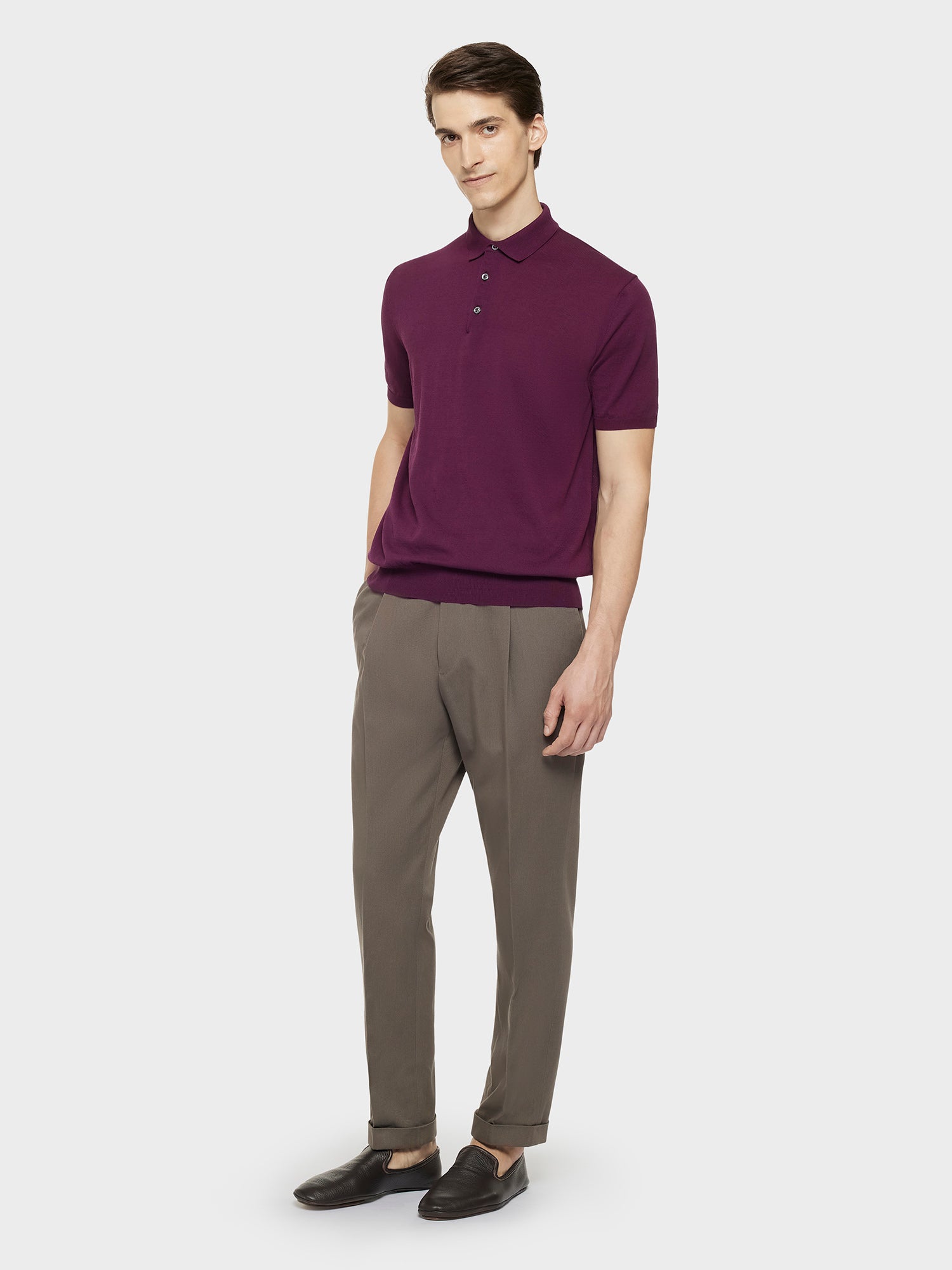 Caruso Menswear Abbigliamento Uomo Pantaloni Pantalone carrot-fit in cotone marrone look 3