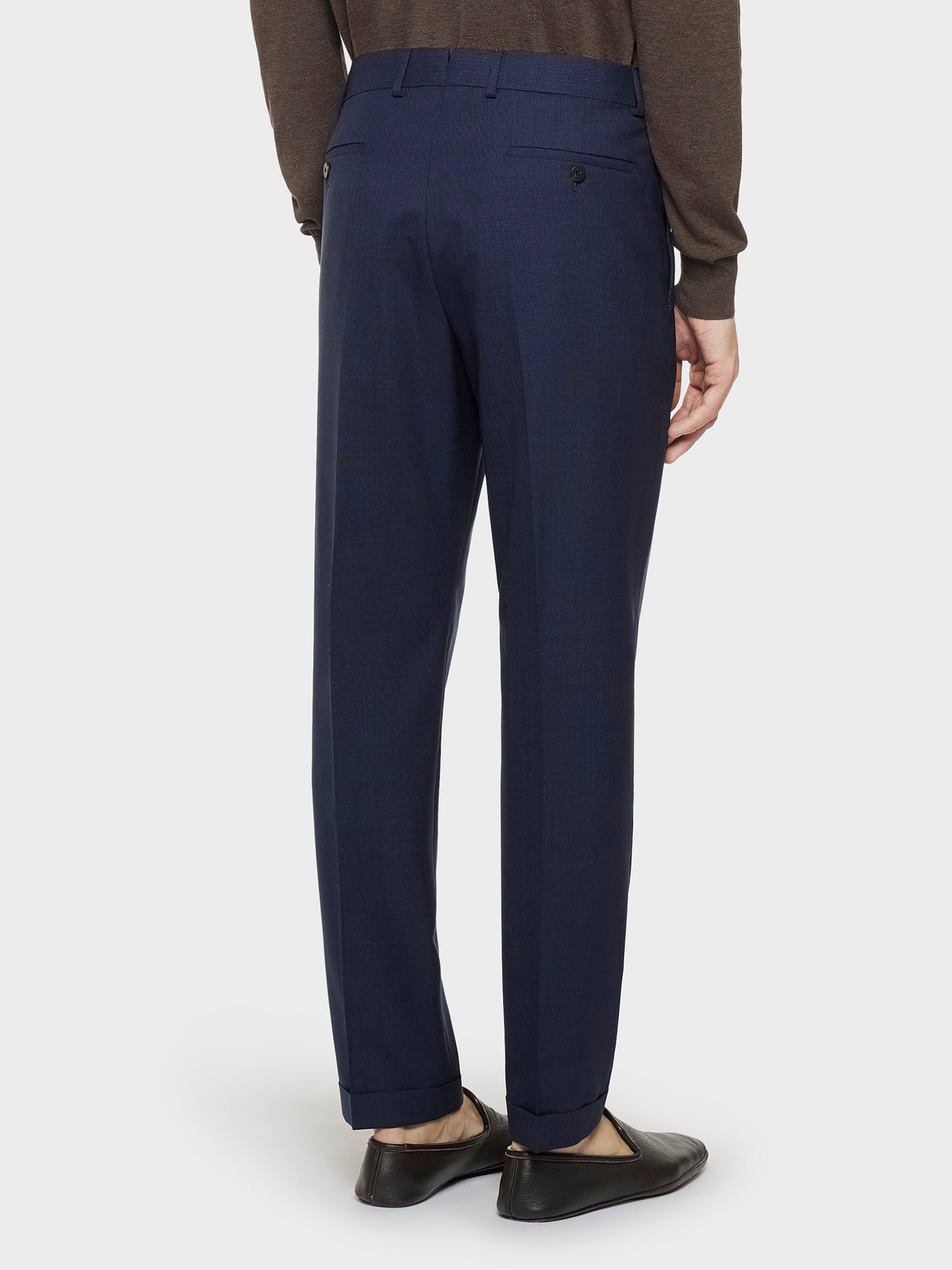 Caruso Menswear Abbigliamento Uomo Pantaloni Pantalone in lana blu look 4