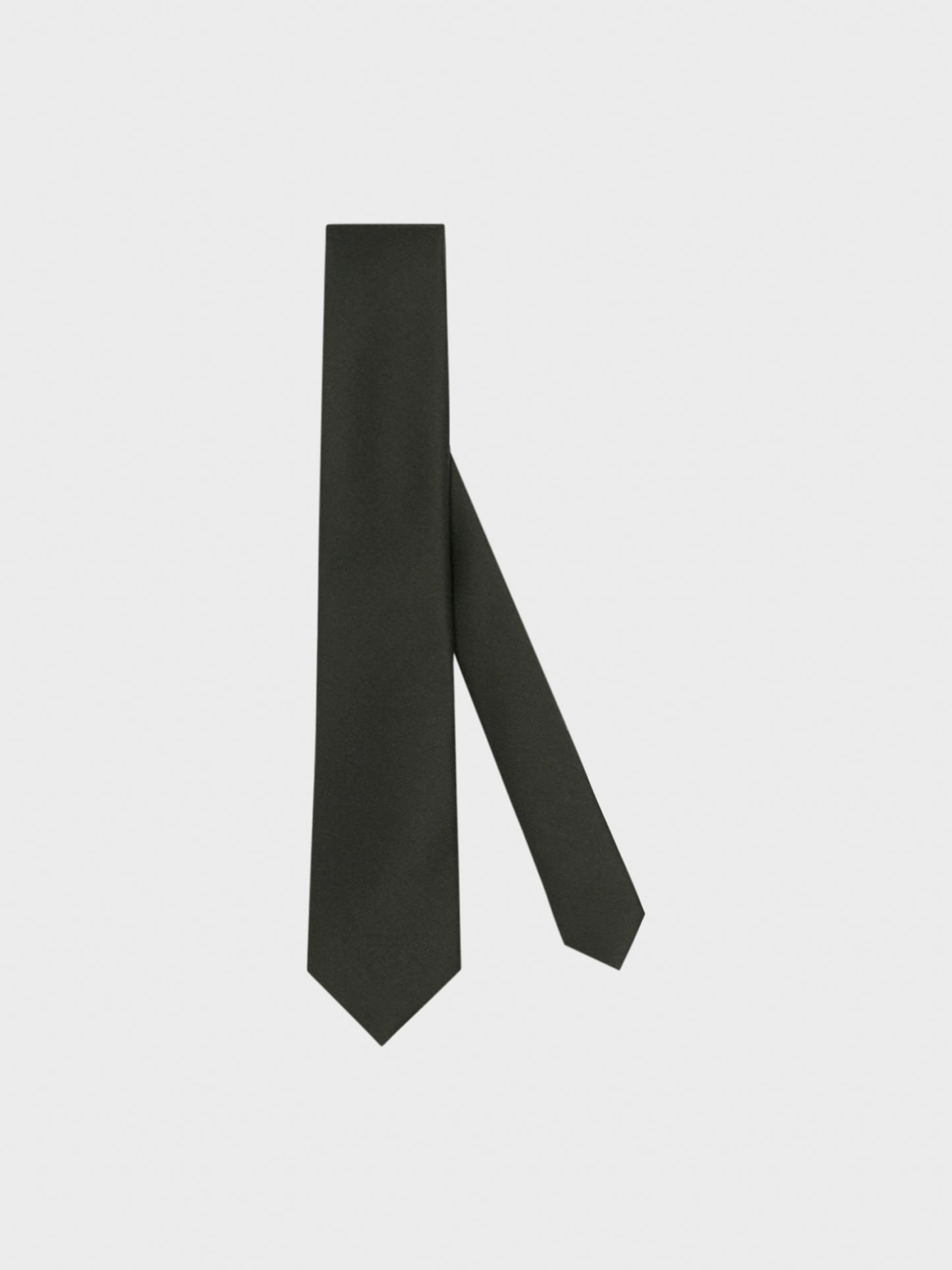 Caruso Menswear Abbigliamento Uomo Cravatta in flanella di lana verde still