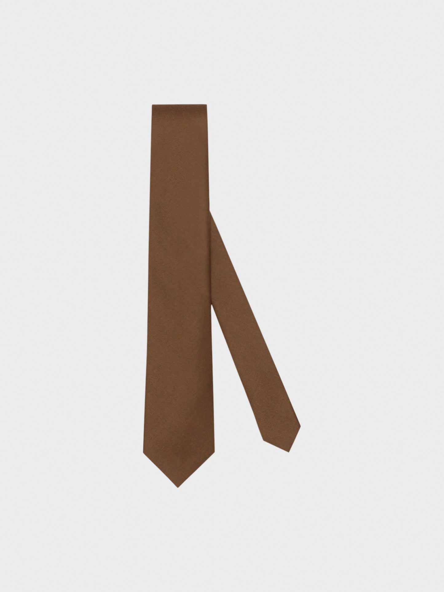Caruso Menswear Abbigliamento Uomo Cravatta in flanella di lana color cammello still