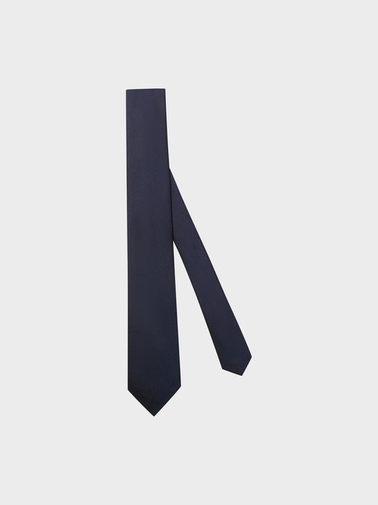 Caruso Menswear Abbigliamento Uomo Accessori Cravatta in raso blu navy look 1