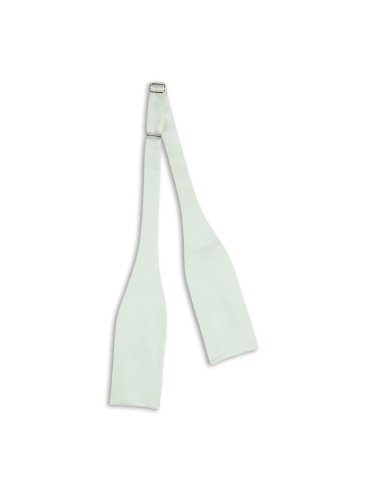 Papillon da annodare in raso di seta bianco latte