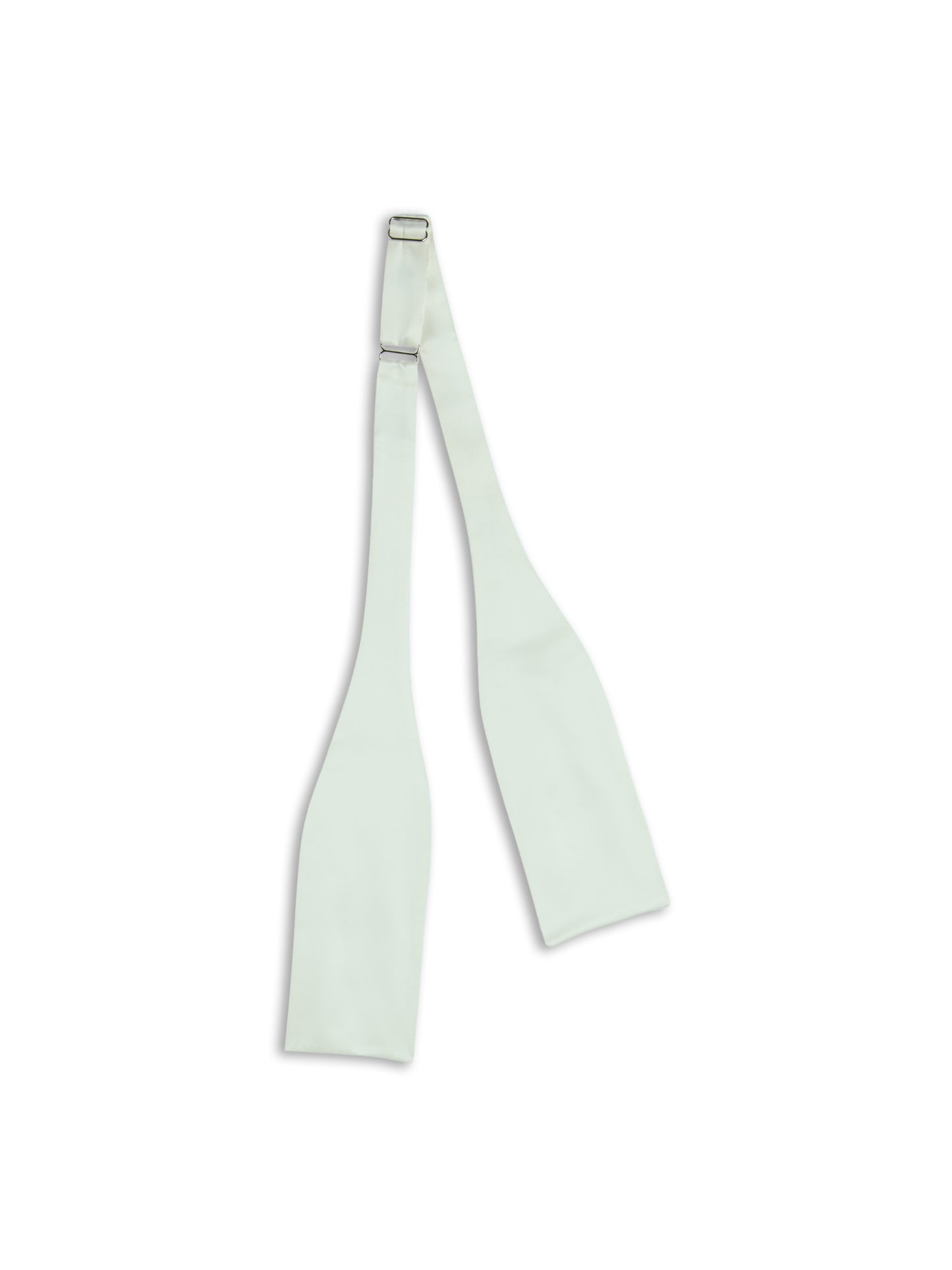 Papillon da annodare in raso di seta bianco latte