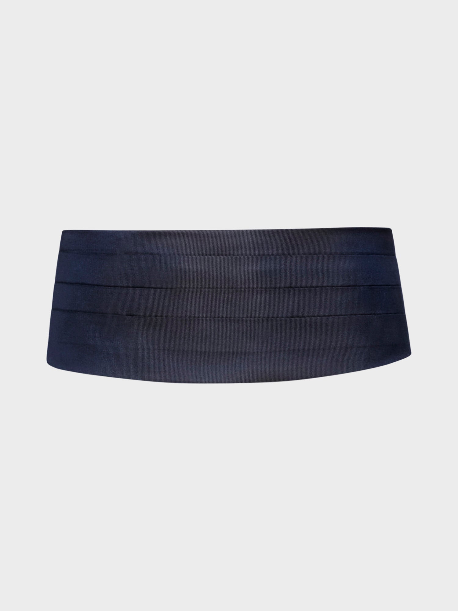 Caruso Menswear Abbigliamento Uomo Accessori Fascia smoking in raso accoppiato di seta blu navy look 1