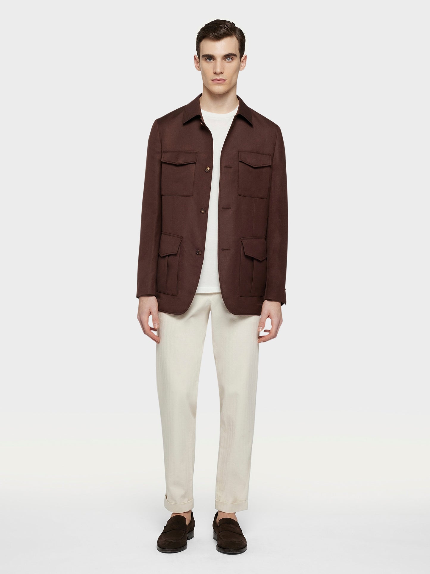 Caruso Menswear Abbigliamento Uomo Pantalone in cotone ecru total look