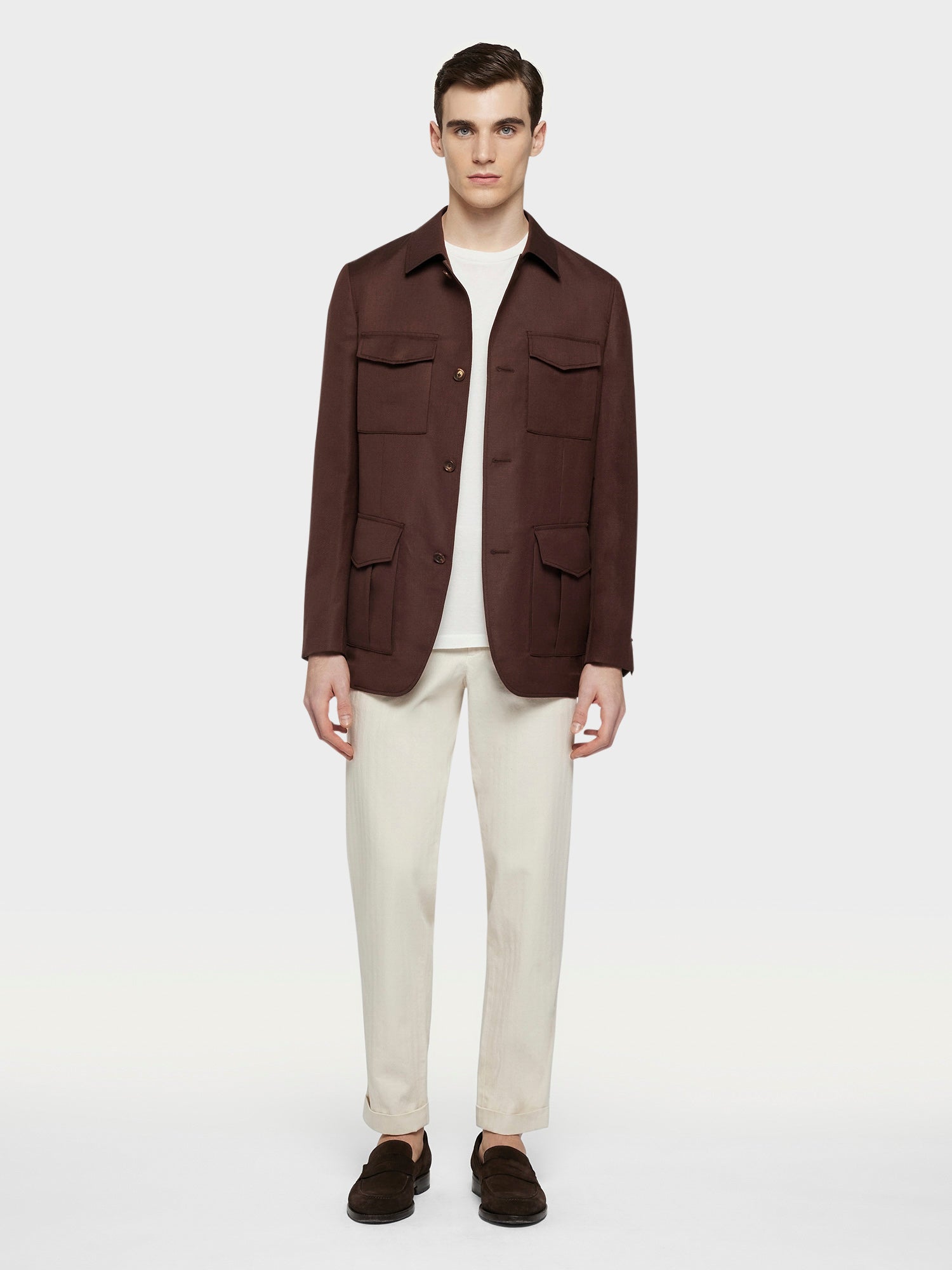 Caruso Menswear Abbigliamento Uomo Pantalone in cotone ecru total look
