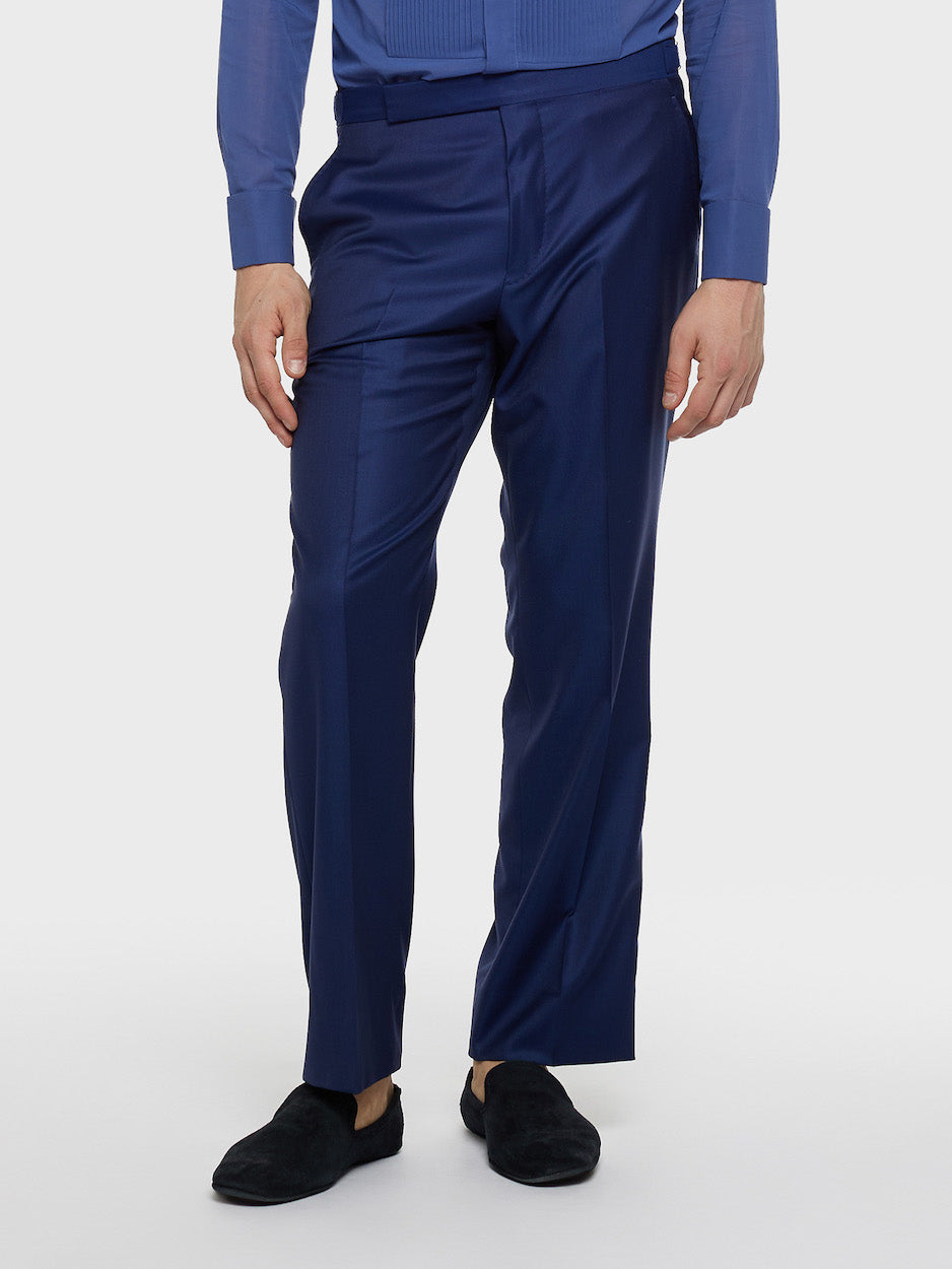 Caruso Menswear Abbigliamento Uomo Abiti Abito carmen monopetto in lana e seta blu look 4