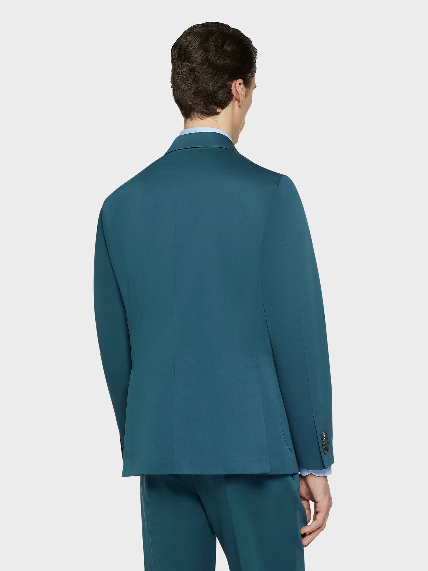Caruso Menswear Abbigliamento Uomo Giacche Giacca butterfly monopetto in cotone e seta verde look 4