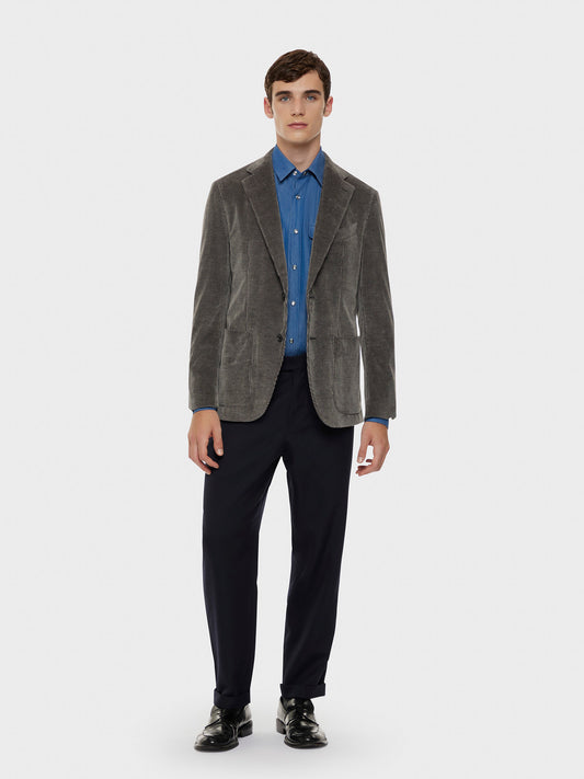 Caruso Menswear Abbigliamento Uomo Pantalone in lana e tessuto tecnico blu total look