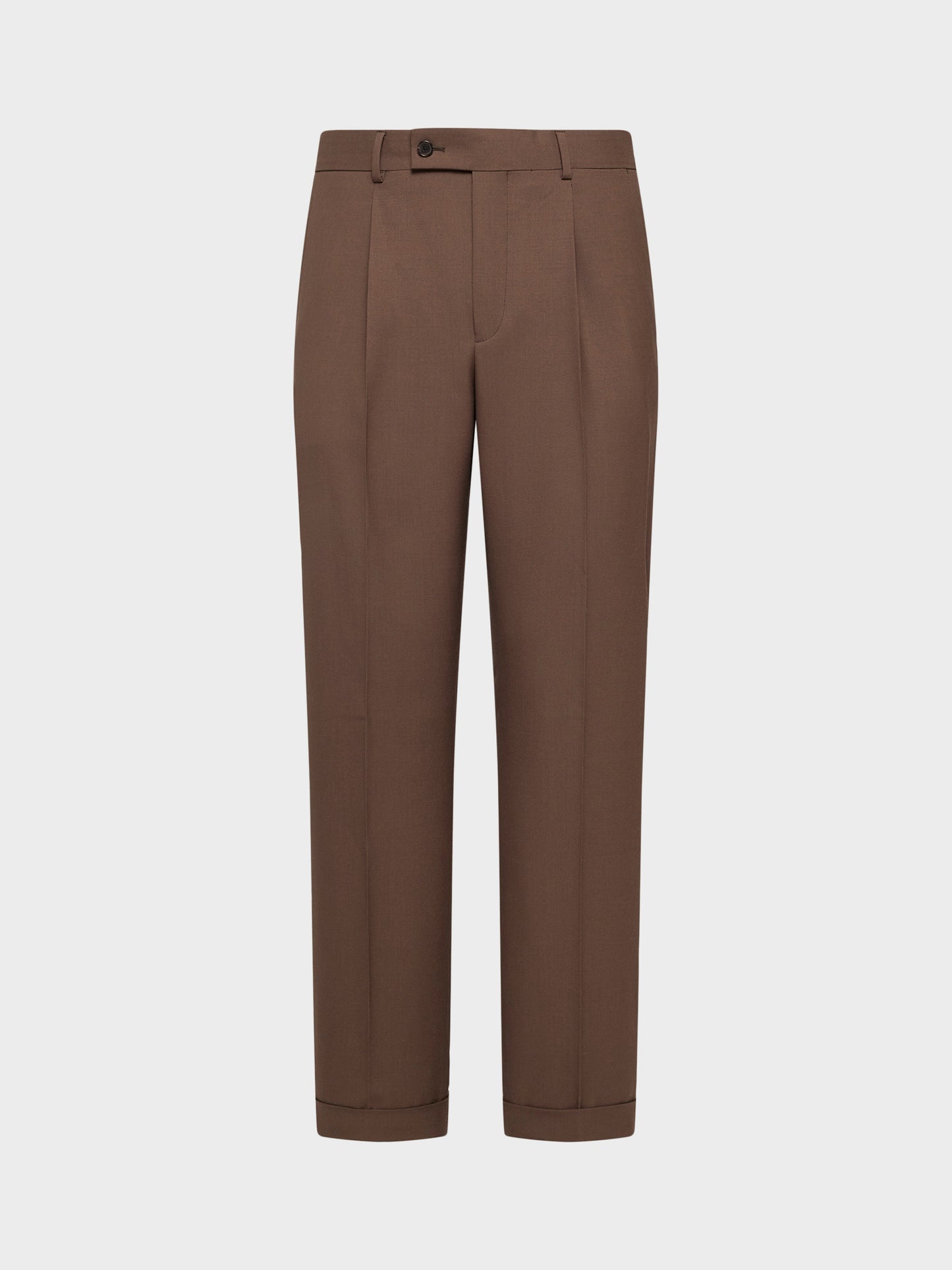 Caruso Menswear Abbigliamento Uomo Pantalone in lana marrone still