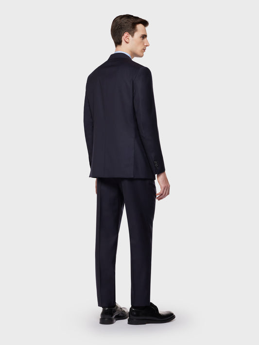 Caruso Menswear Abbigliamento Uomo Abiti Abito norma monopetto di lana 130s blu look 3