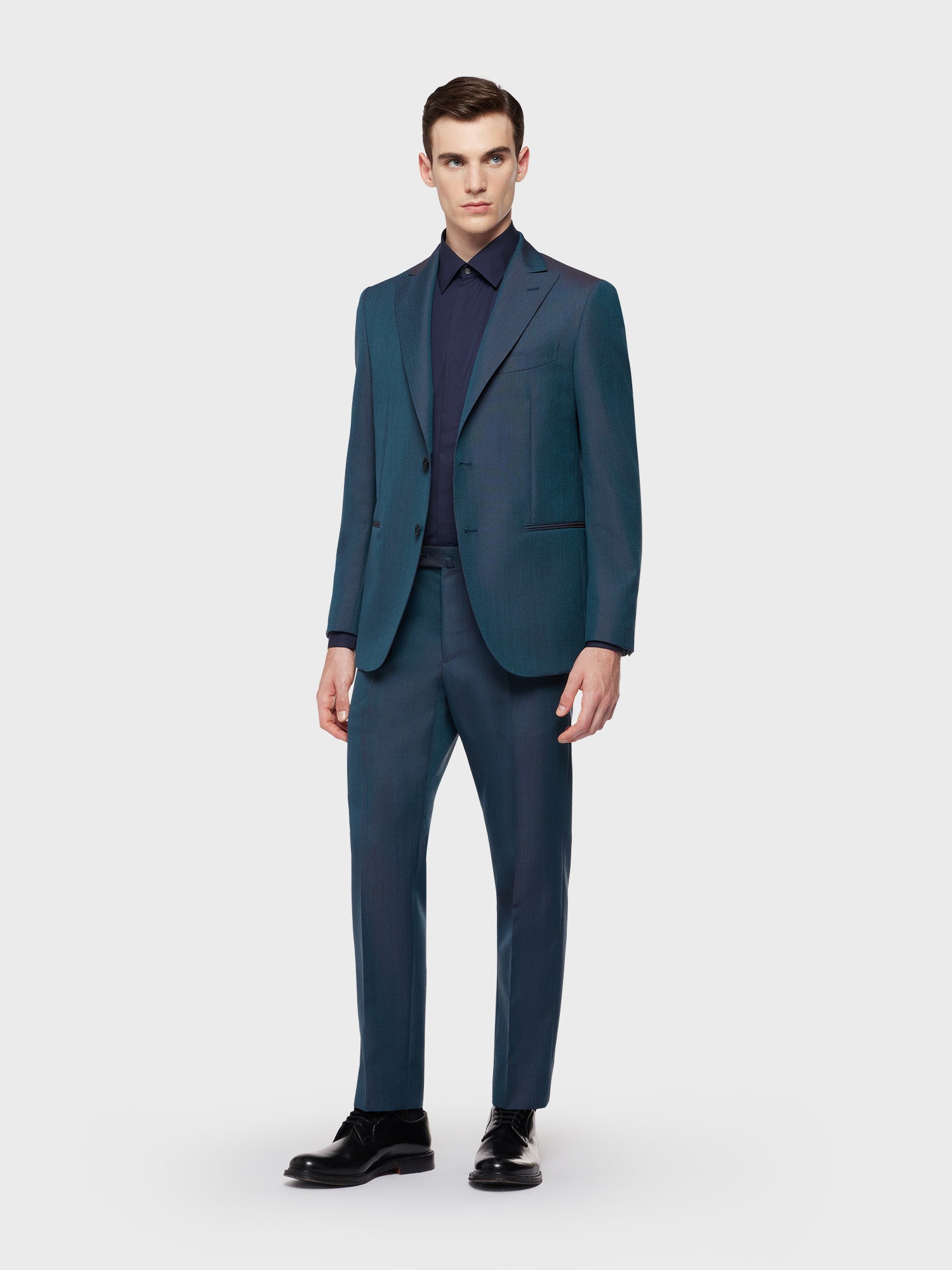 Caruso Menswear Abbigliamento Uomo Abito norma in lana mohair verde total look