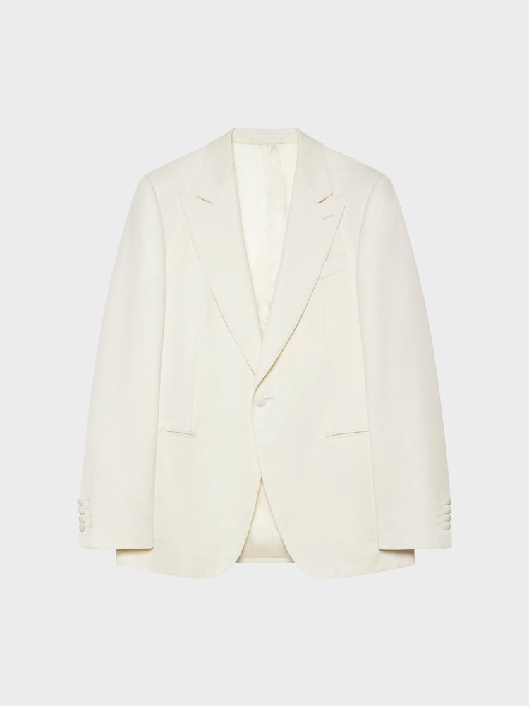Caruso Menswear Abbigliamento Uomo Giacche Giacca norma in lana baratea bianca look 2