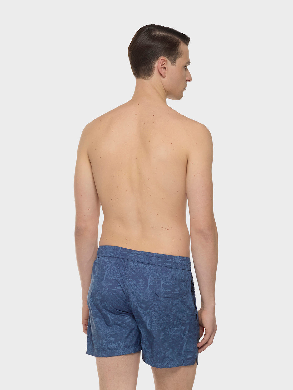 Caruso Menswear Abbigliamento Uomo Poliestere in cotone blu look 4