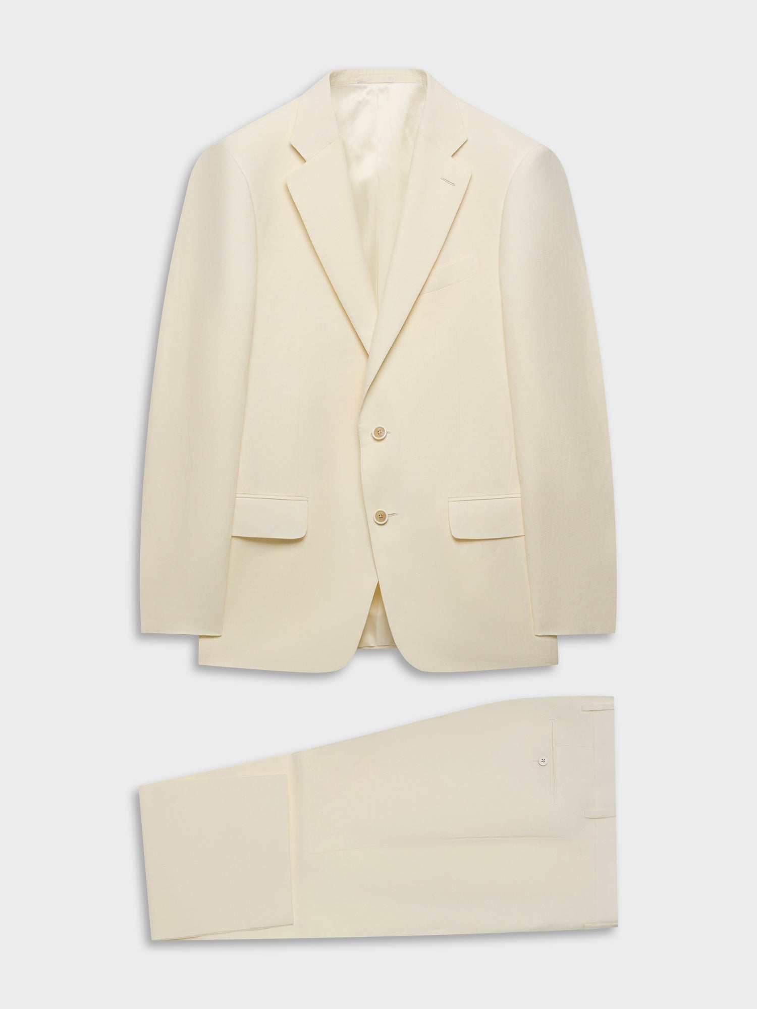 Caruso Menswear Abbigliamento Uomo Abiti Abito macbeth in lino bianco look 1