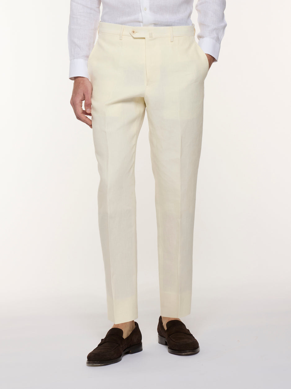 Caruso Menswear Abbigliamento Uomo Abiti Abito macbeth in lino bianco look 4