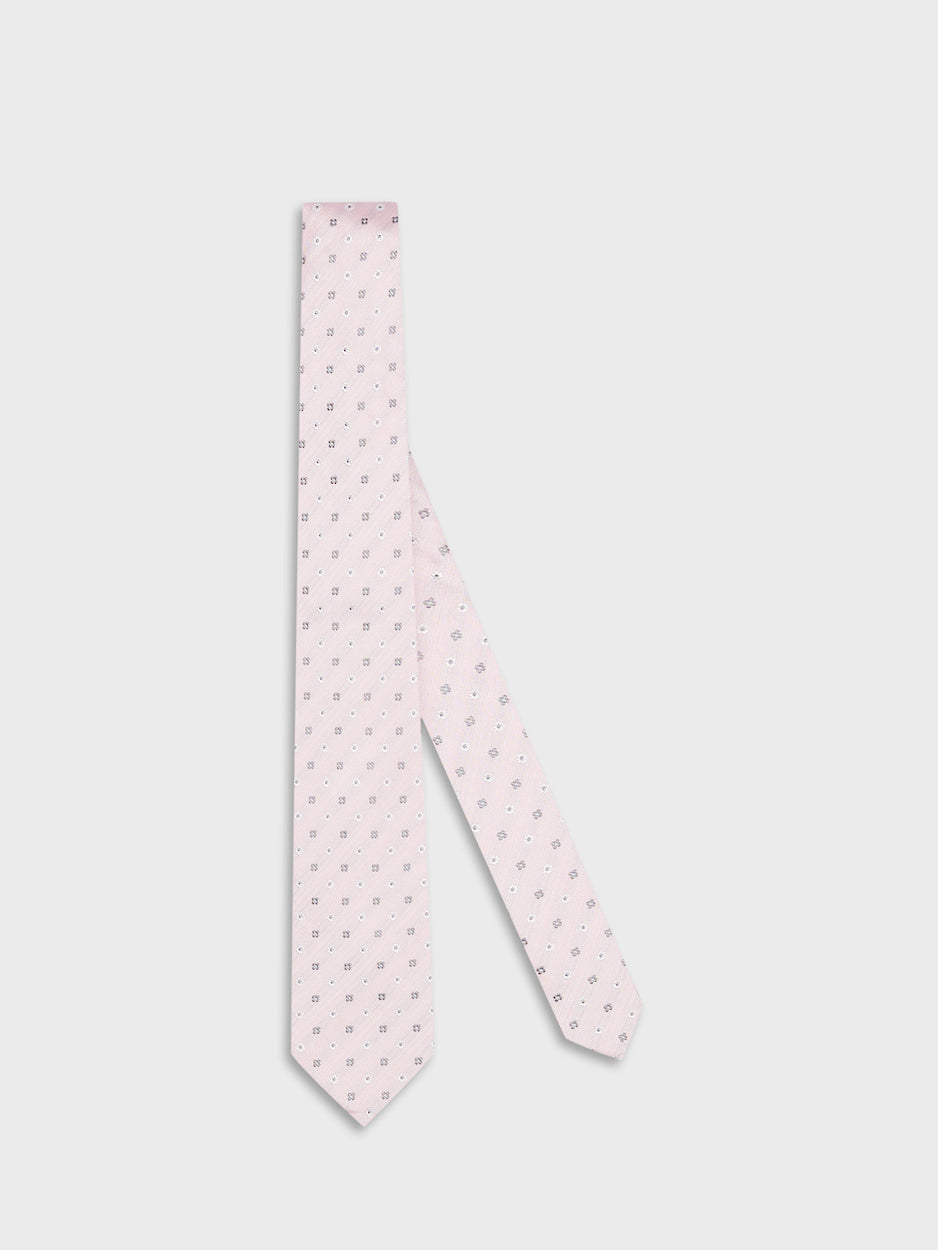 Caruso Menswear Abbigliamento Uomo Cravatte Cravatta in seta jacquard rosa look 1
