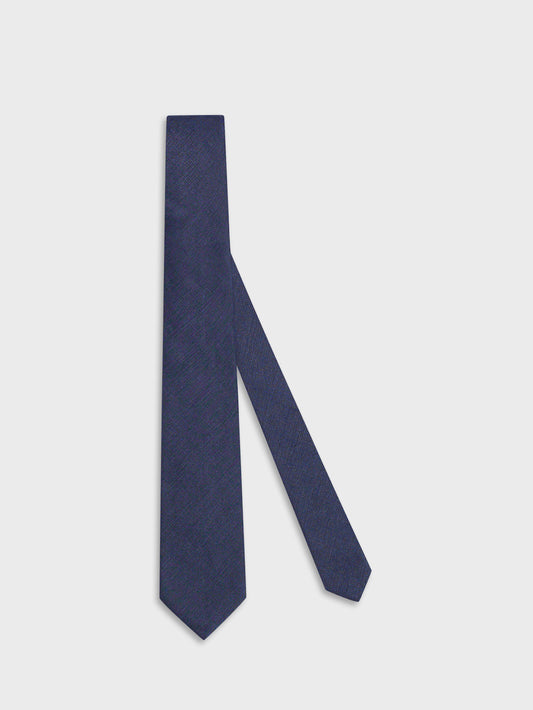 Caruso Menswear Abbigliamento Uomo Cravatte Cravatta in seta jacquard blu look 1