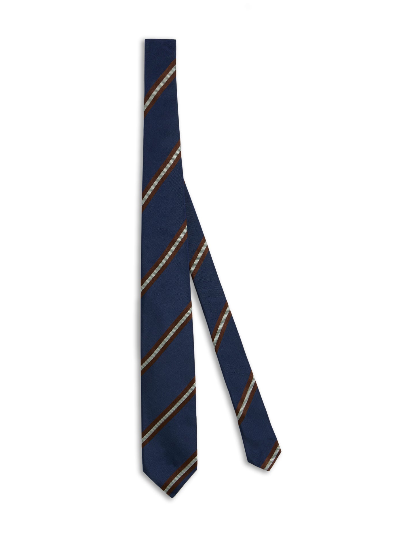 Cravatta sette in seta regimental blu
