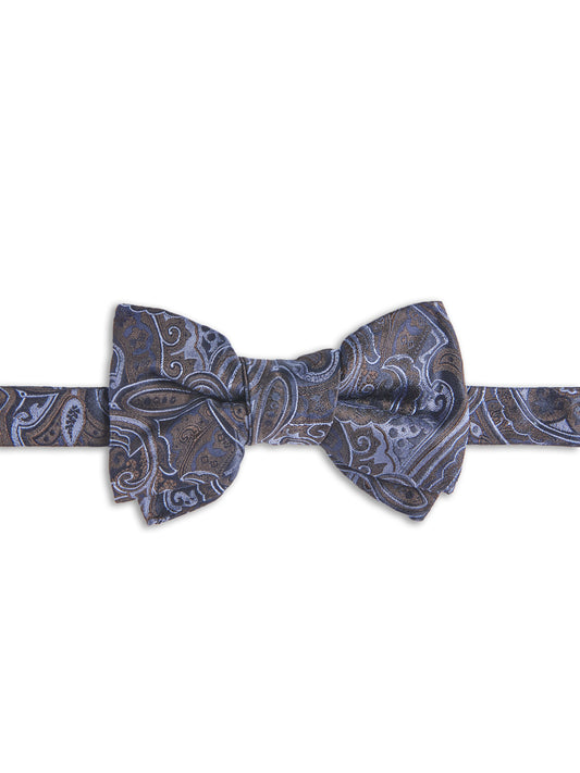 Papillon da annodare in seta paisley blu