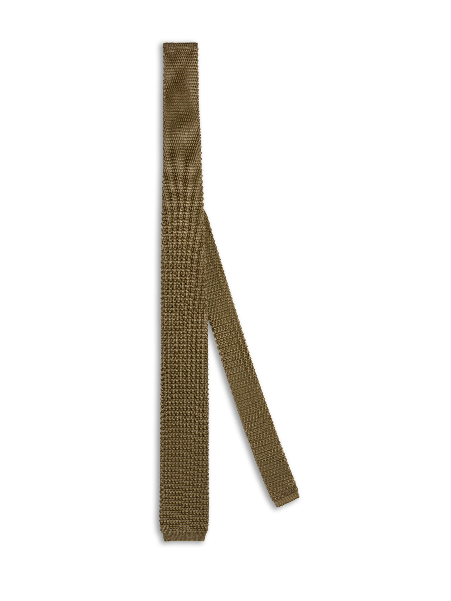 Cravatta in maglia di seta beige