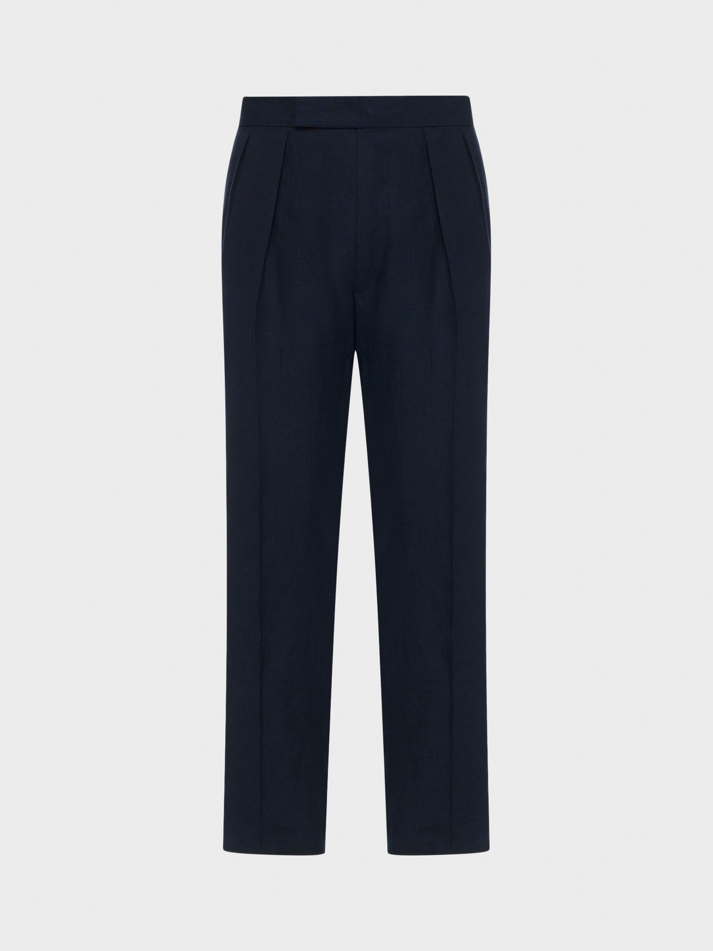 Caruso Menswear Abbigliamento Uomo Pantalone in lino blu still