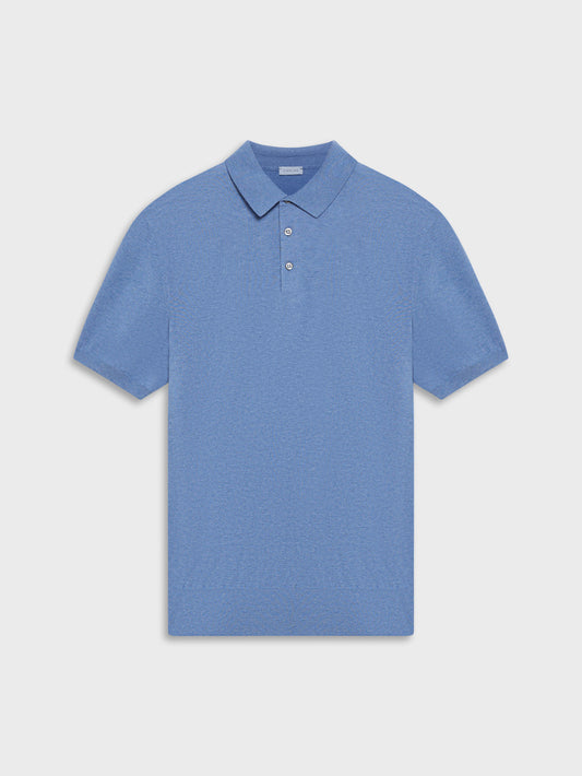 Caruso Menswear Abbigliamento Uomo Polo Polo a maniche corte in cotone blu look 1