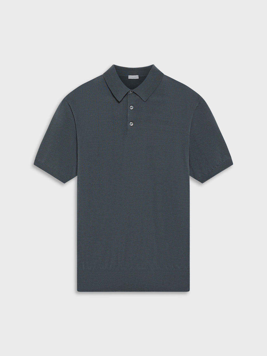 Caruso Menswear Abbigliamento Uomo Polo Polo in cotone grigio antracite look 1