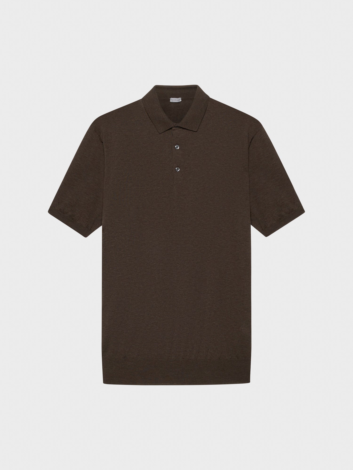 Caruso Menswear Abbigliamento Uomo Maglieria Polo a maniche corte in cotone marrone look 2