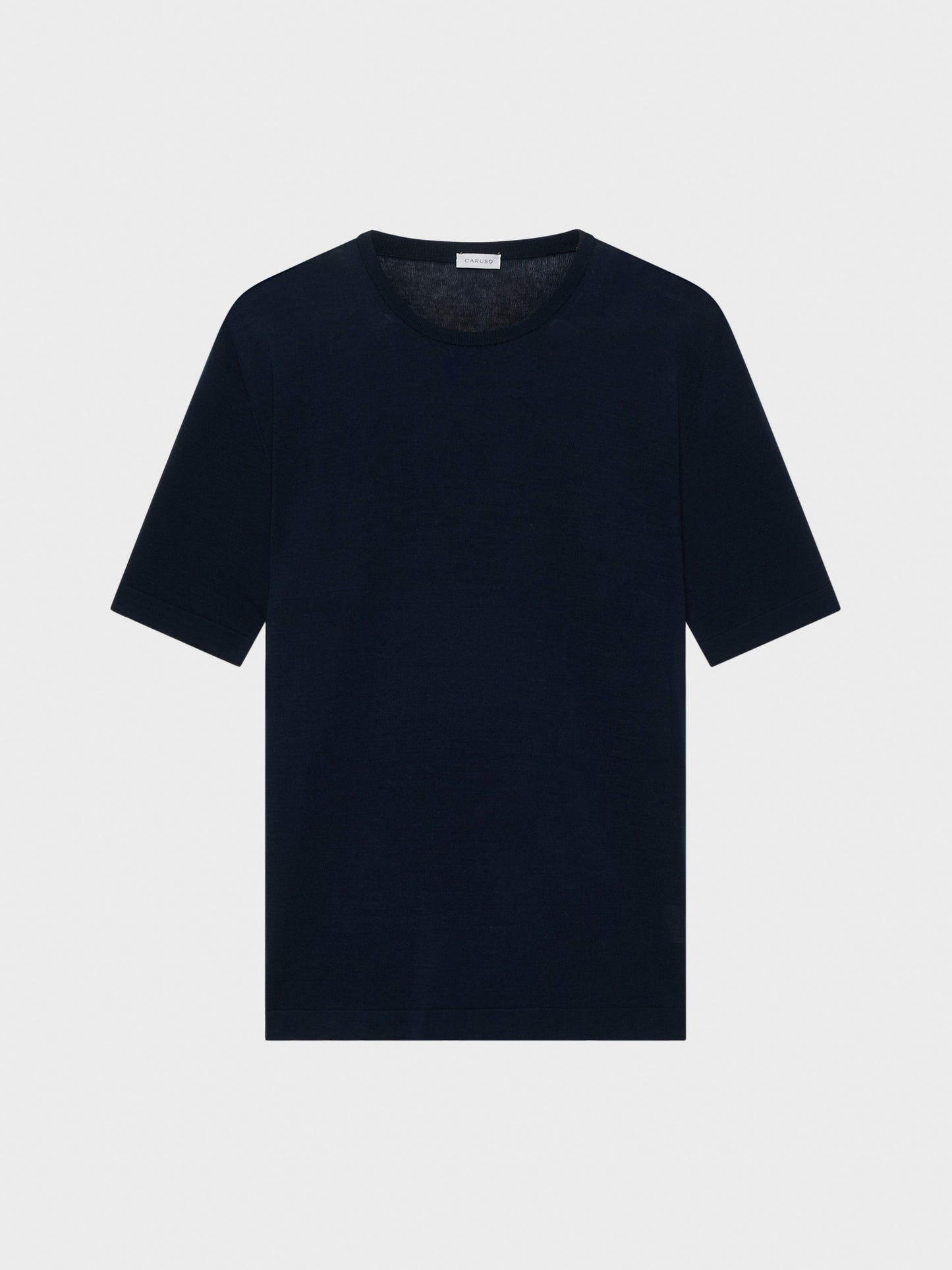 Caruso Menswear Abbigliamento Uomo Maglieria Maglia a maniche corte in cotone blu navy look 2