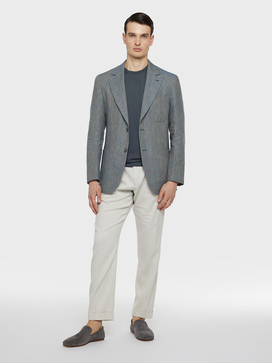 Caruso Menswear Abbigliamento Uomo Maglie Maglia a maniche corte in cotone grigio antracite look 2