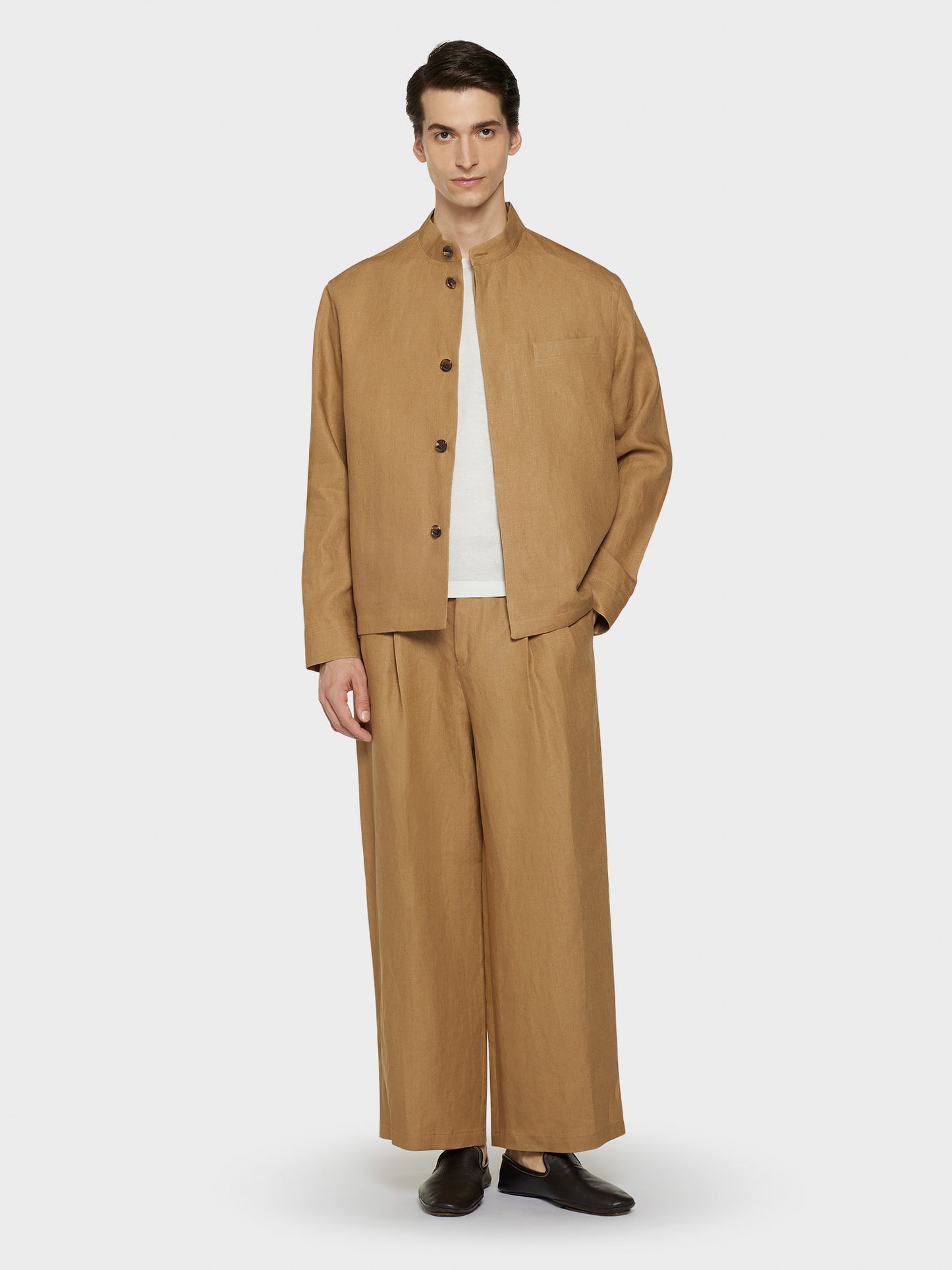 Caruso Menswear Abbigliamento Uomo Maglieria Maglia a maniche corte in cotone bianco look 3