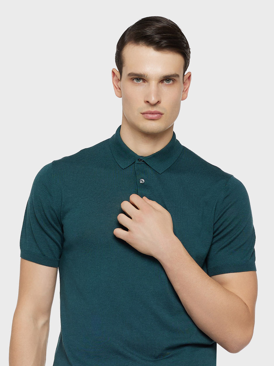 Caruso Menswear Abbigliamento Uomo Polo Polo a maniche corte in cotone verde look 5