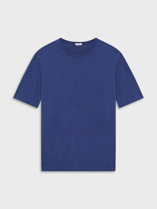 Caruso Menswear Abbigliamento Uomo T-shirt T-shirt in maglia di cotone blu look 1