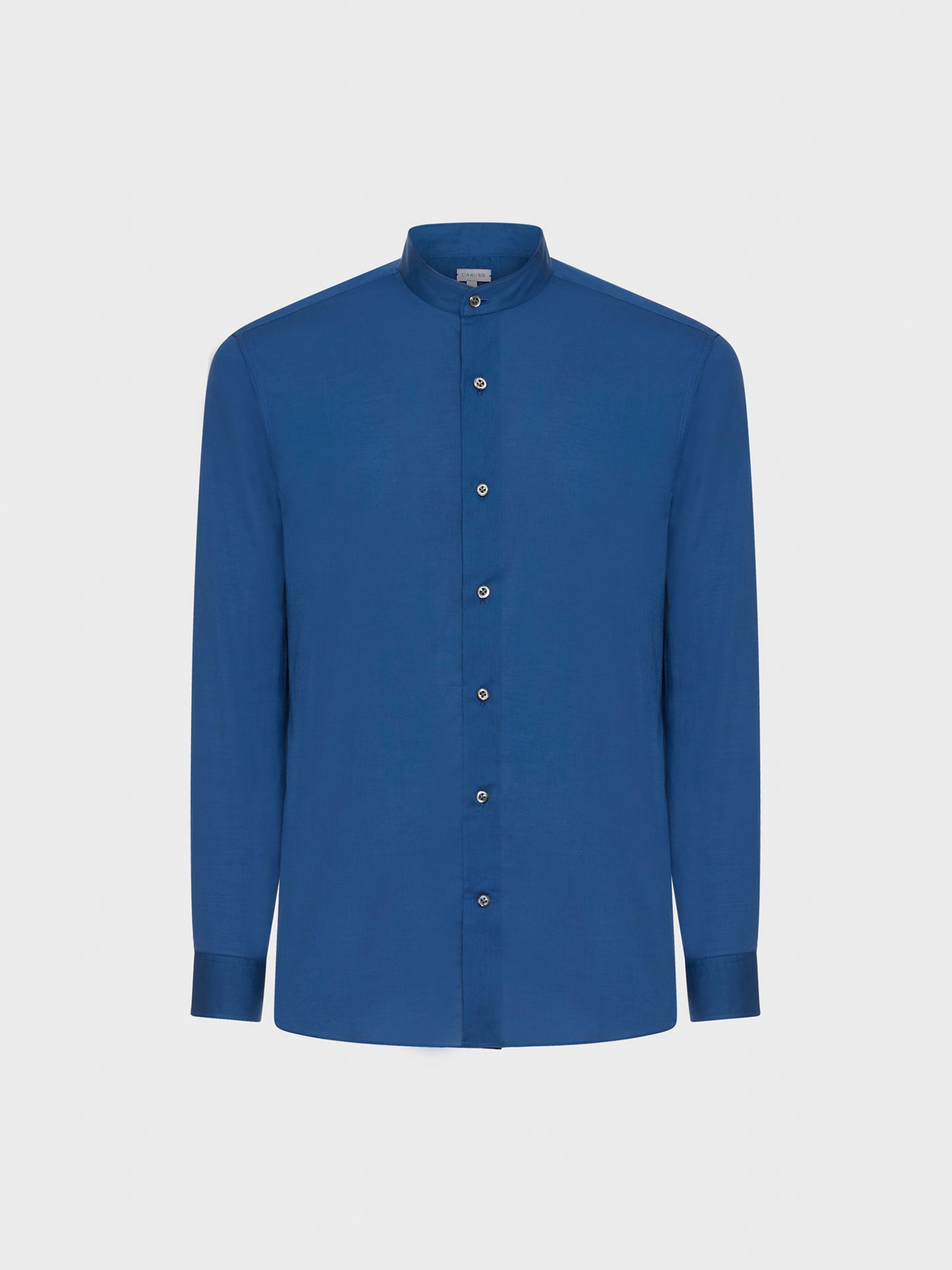 Caruso Menswear Abbigliamento Uomo Camicia coreana in cotone azzurra still