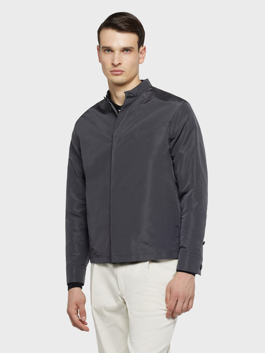 Caruso Menswear Abbigliamento Uomo Blouson Blouson in seta grigia look 3