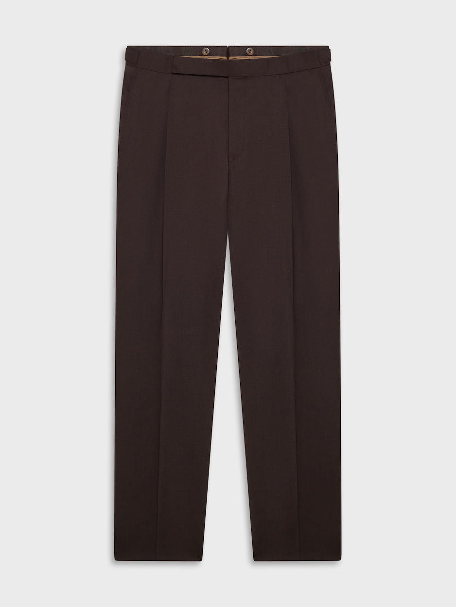 Caruso Menswear Abbigliamento Uomo Pantaloni Pantalone da giacca in barathea di lana marrone look 1