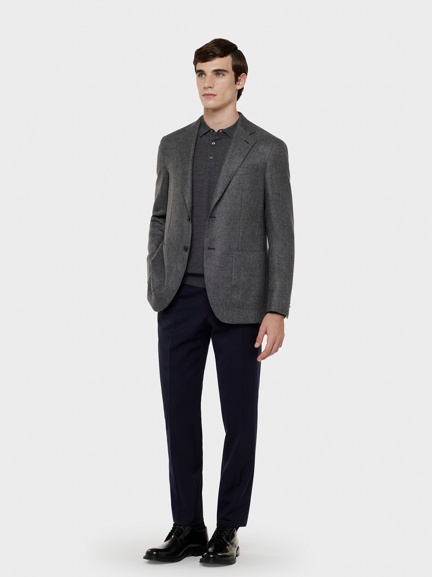 Caruso Menswear Abbigliamento Uomo Pantalone in lana tecnica blu total look