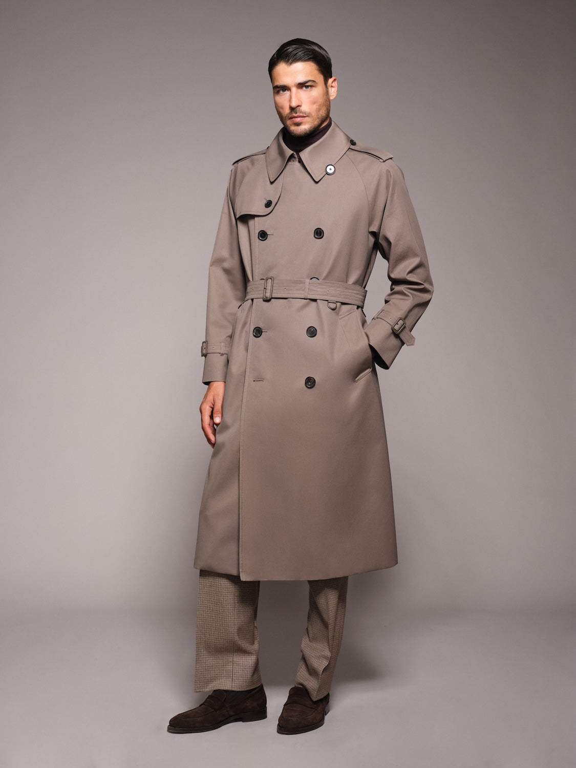 Trench doppiopetto grigio Sanyocoat x Caruso