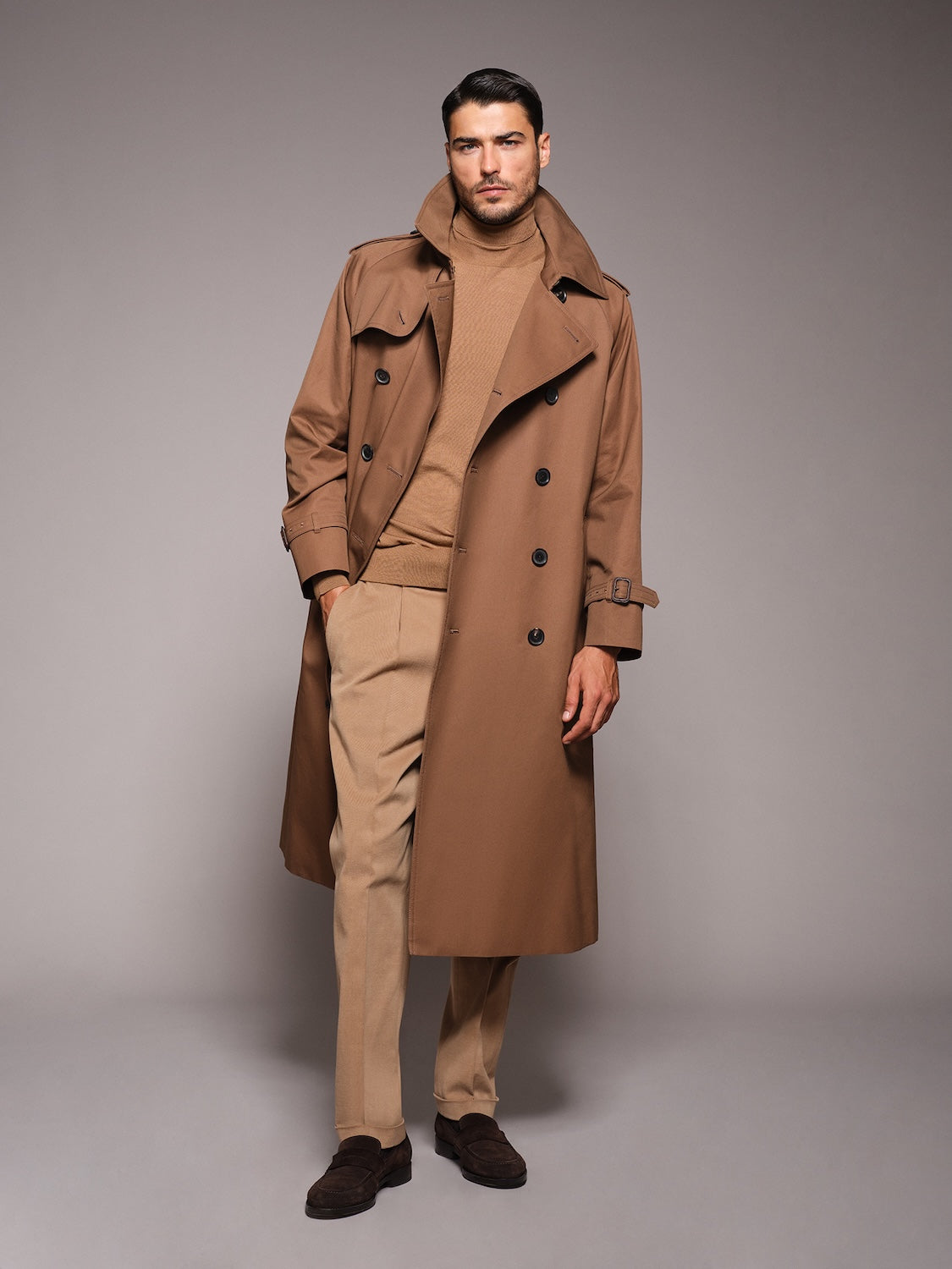 Trench doppiopetto marrone Sanyocoat x Caruso