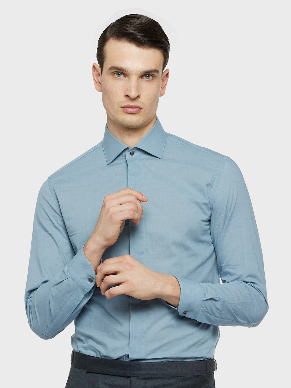 Caruso Menswear Abbigliamento Uomo Camicie Camicia slim in cotone verde look 5