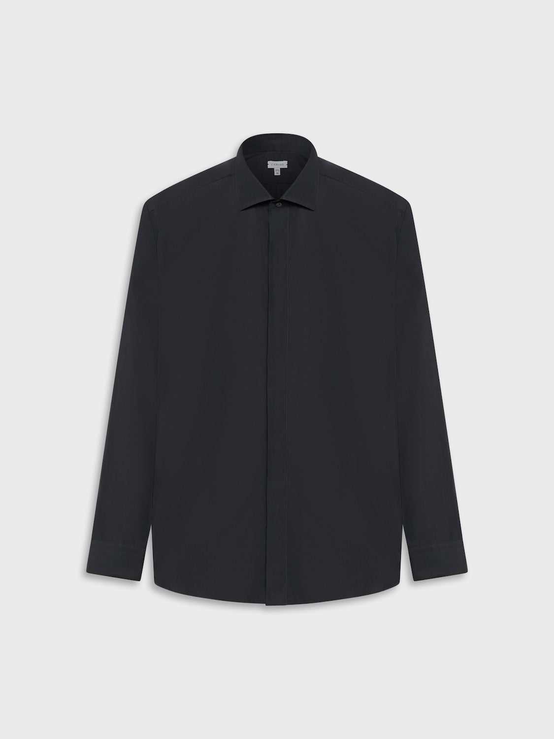 Caruso Menswear Abbigliamento Uomo Camicie Camicia slim in cotone grigio antracite look 2