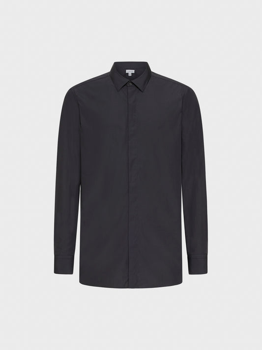 Caruso Menswear Abbigliamento Uomo Camicia slim in cotone grigia still
